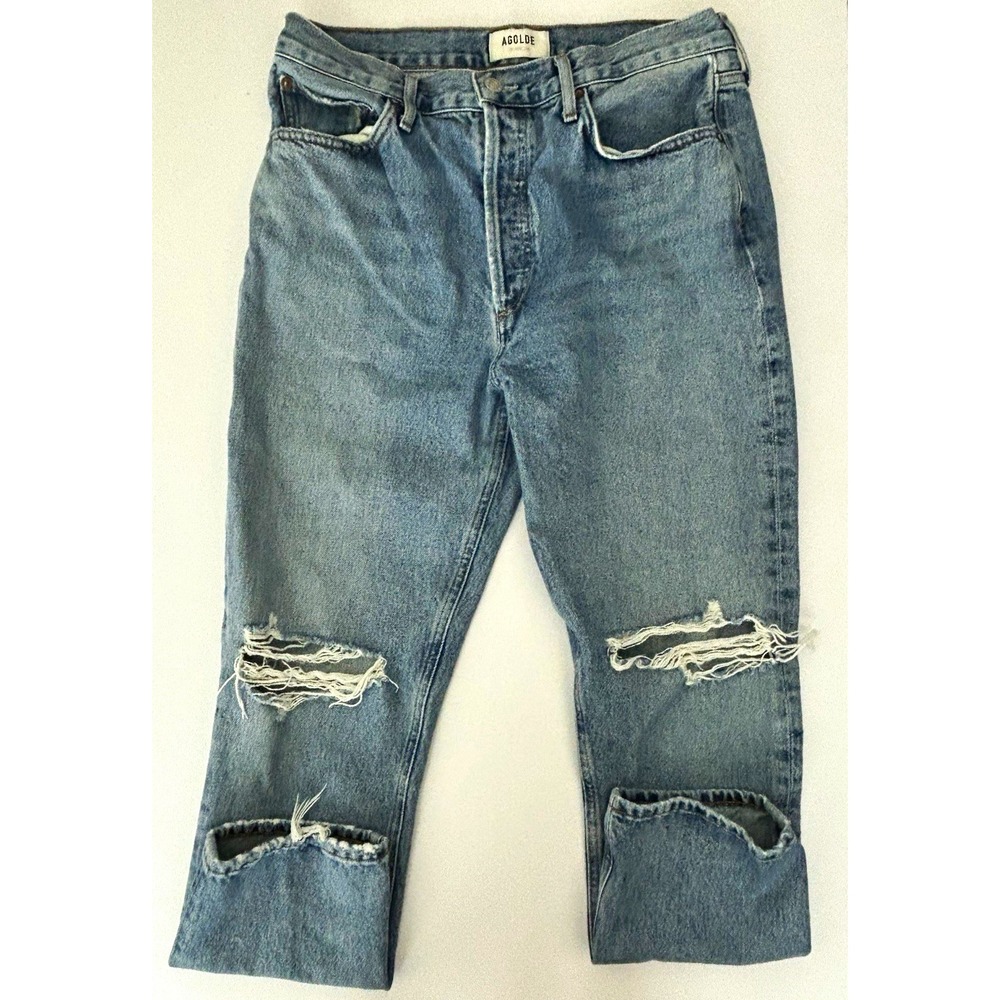 AGOLDE Riley High Rise Straight Distressed Jeans 29 90s streetwear quietluxury